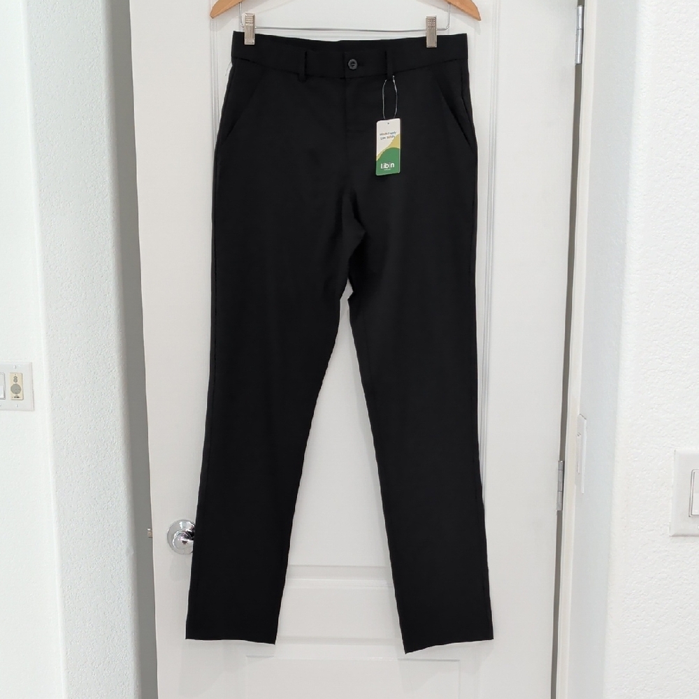 New UPF 50 Men's LIBIN Water Resistant Pants Black 30 x 32 Golf Activewear